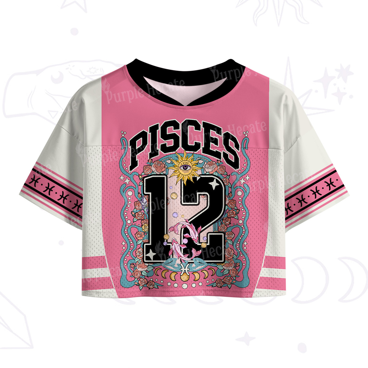 Purplehecate Pisces Spirit Zodiac Crop Sports Jersey
