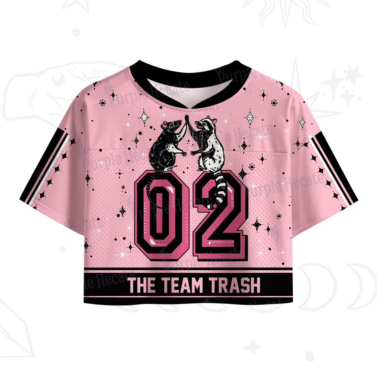 Purplehecate The Team Trash Crop Sports Jersey