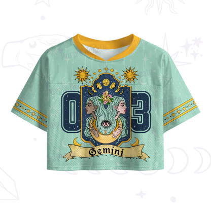 Purplehecate Gemini Spirit Zodiac Crop Sports Jersey