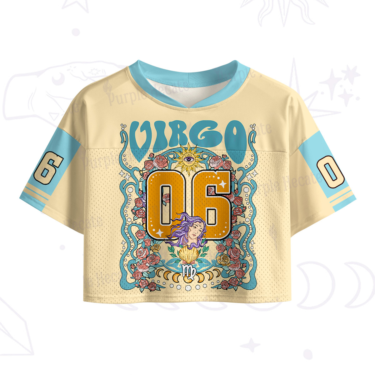 Purplehecate Virgo Spirit Zodiac Crop Sports Jersey