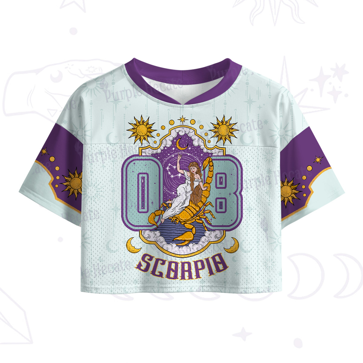Purplehecate Scorpio Zodiac Crop Sports Jersey