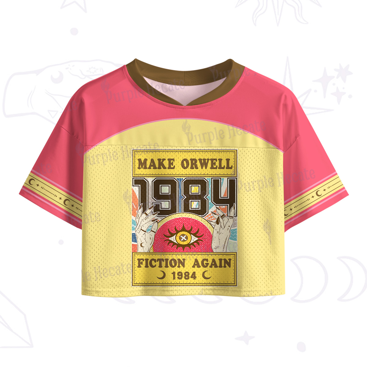 Purplehecate Make 1984 Fiction Again Crop Sports Jersey