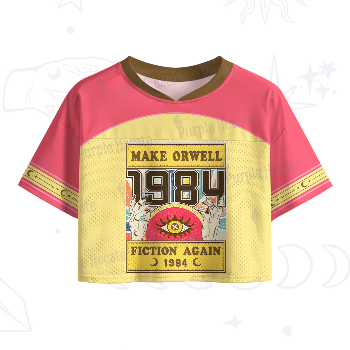 Purplehecate Make 1984 Fiction Again Crop Sports Jersey