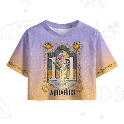 Purplehecate Aquarius Zodiac Crop Sports Jersey