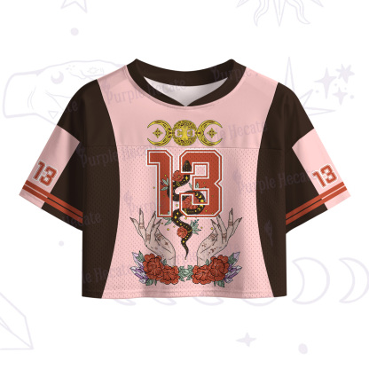 Purplehecate Lunar Guardian Serpent Crop Sports Jersey