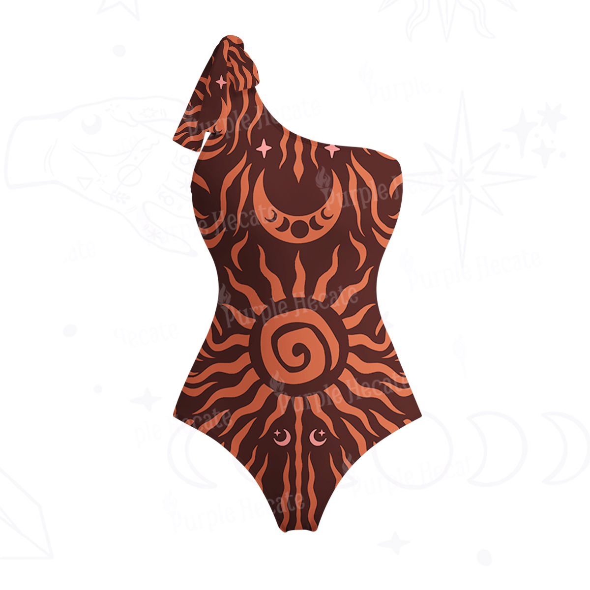 Purplehecate Solar Ritual One-Shoulder One-Piece Swimsuit