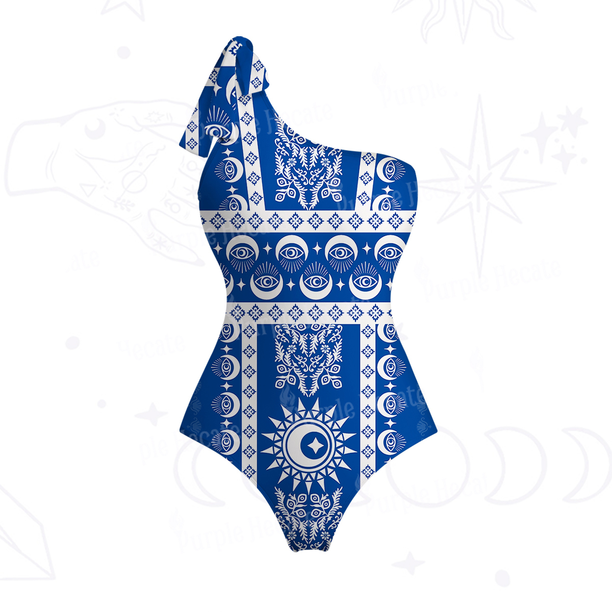 Purplehecate Visionary Sun One-Shoulder One-Piece Swimsuit
