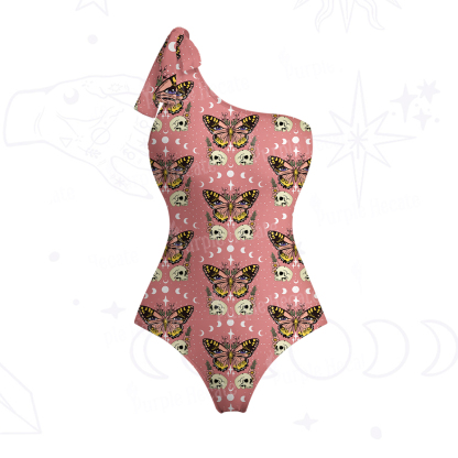 Purplehecate The Endings Won't End You One-Shoulder One-Piece Swimsuit