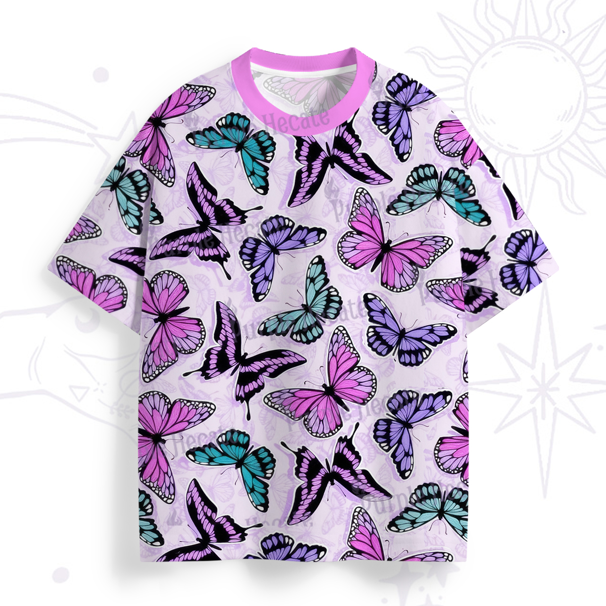 Purplehecate Whimsical Butterfly All Over Print T-Shirt
