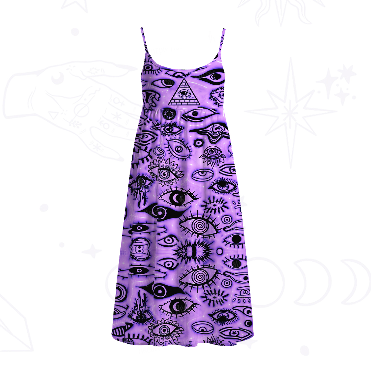 [Copy]Purplehecate Mystic Mermaid Lagoon Spaghetti Strap Midi Dress
