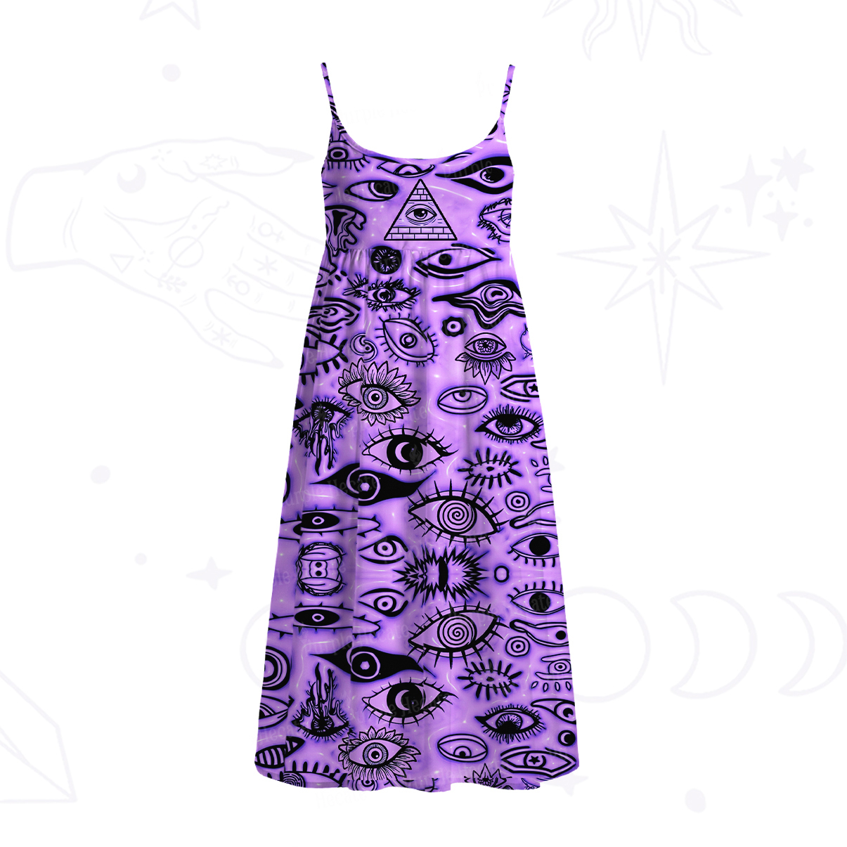 [Copy]Purplehecate Mystic Mermaid Lagoon Spaghetti Strap Midi Dress
