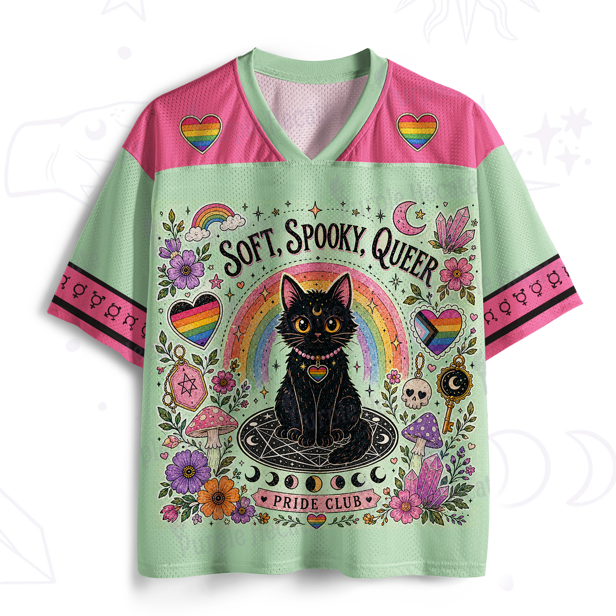 Purplehecate Soft Spooky Queer Mesh Jersey