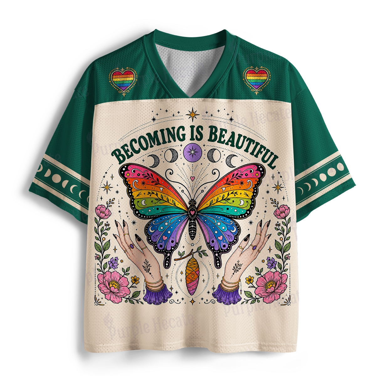 Purplehecate Becoming Is Beautiful Rainbow Butterfly Mesh Jersey