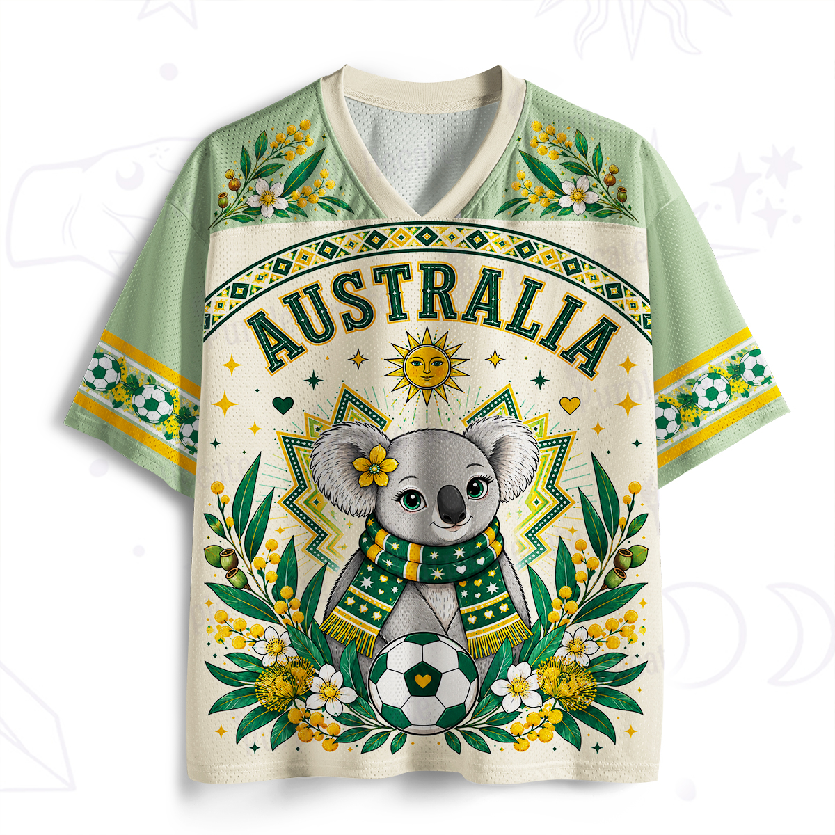 Purplehecate Australia Koala Soccer Fan Mesh Jersey