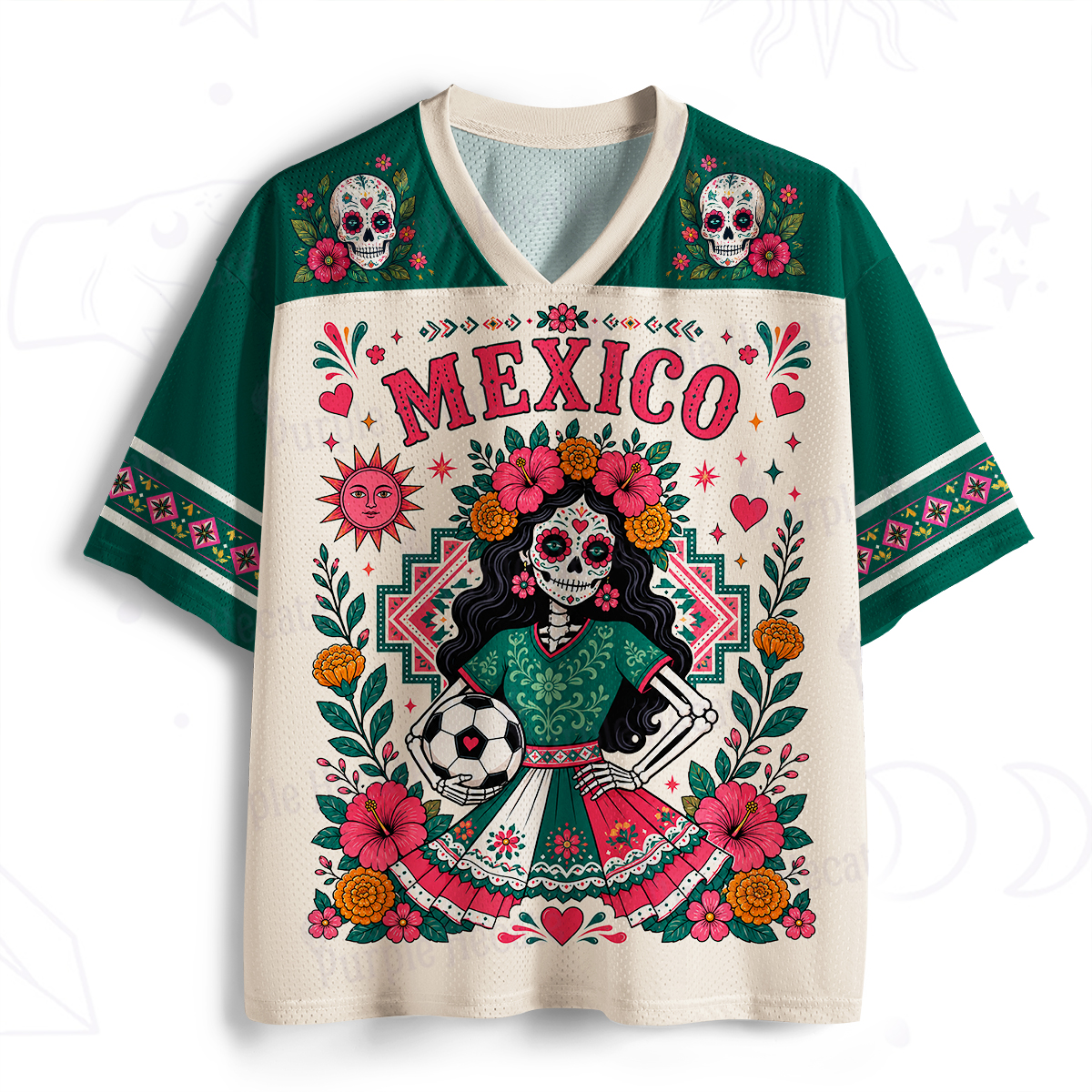 Purplehecate Mexico Day of the Dead Soccer Mesh Jersey