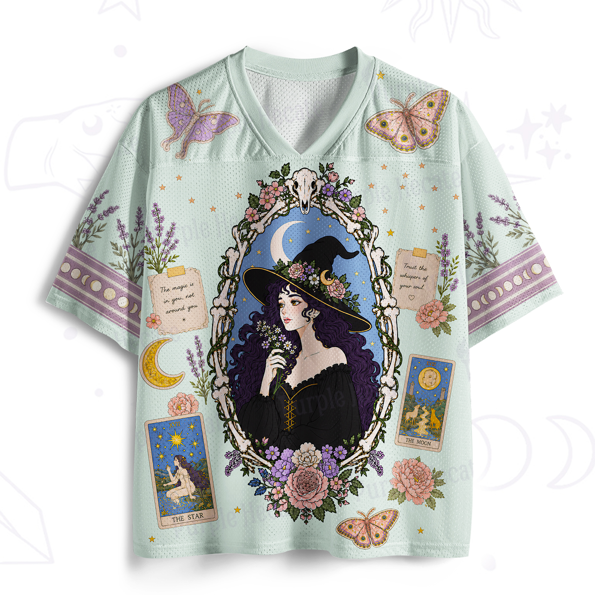 Purplehecate Lavender Tarot Moon Witch Mesh Jersey