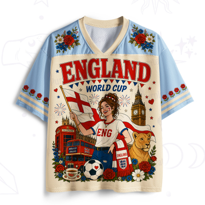 Purplehecate England London Football Mesh Jersey