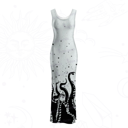 Purplehecate Tentacles of the Deep Mesh Maxi Tank Beach Dress