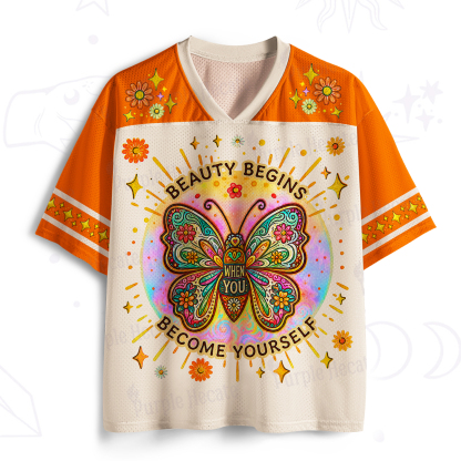 Purplehecate Beauty Begins When You Become Yourself Butterfly Mesh Jersey