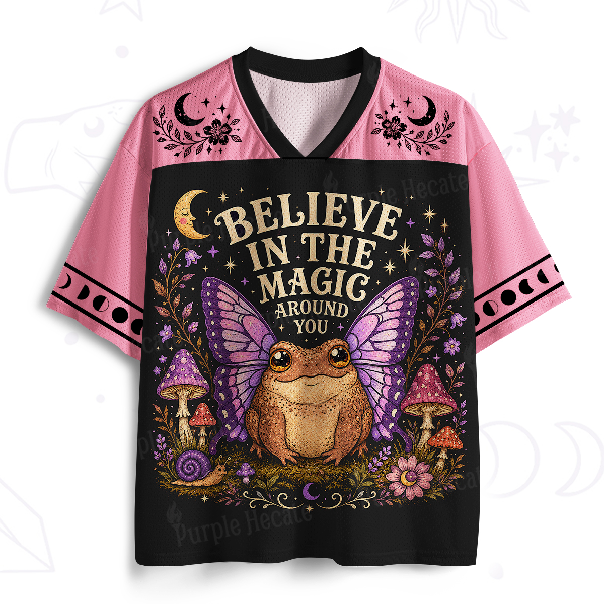 Purplehecate Believe In The Magic Frog Fairy Mesh Jersey