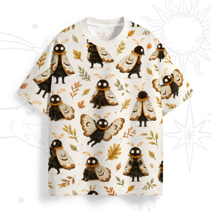 Purplehecate Whimsical Woodland Moths All Over Print T-Shirt