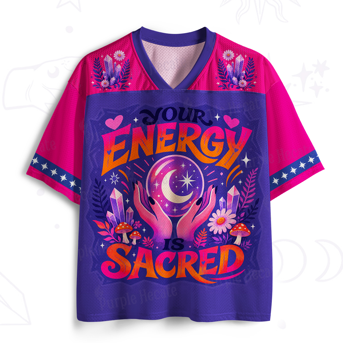Purplehecate Your Energy Is Sacred Mesh Jersey