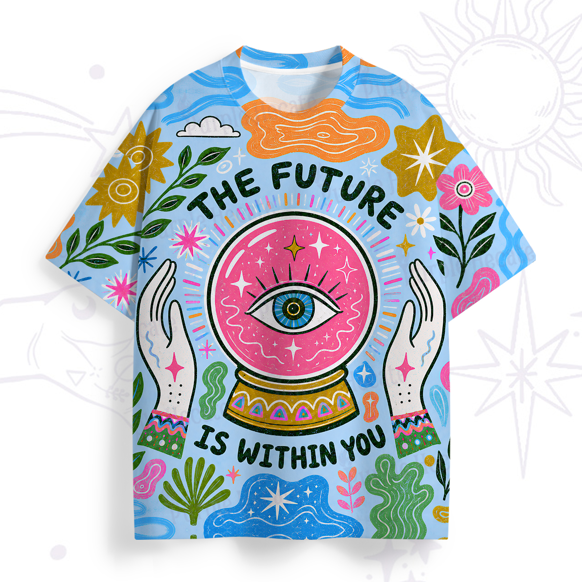 Purplehecate Future Within You Crystal Ball Eye All Over Print T-Shirt