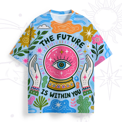 Purplehecate Future Within You Crystal Ball Eye All Over Print T-Shirt