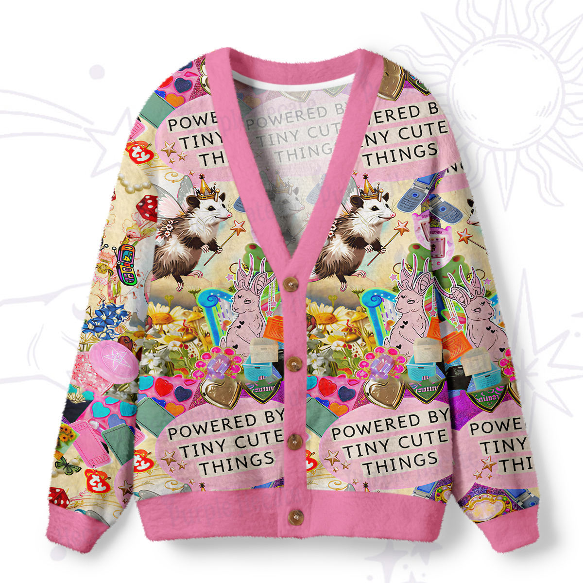 Purplehecate The Opossum Queen's Hoard Ugly Cardigan Sweaters