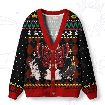 Purplehecate Stay Weird Gothic Butterfly Ugly Cardigan Sweaters