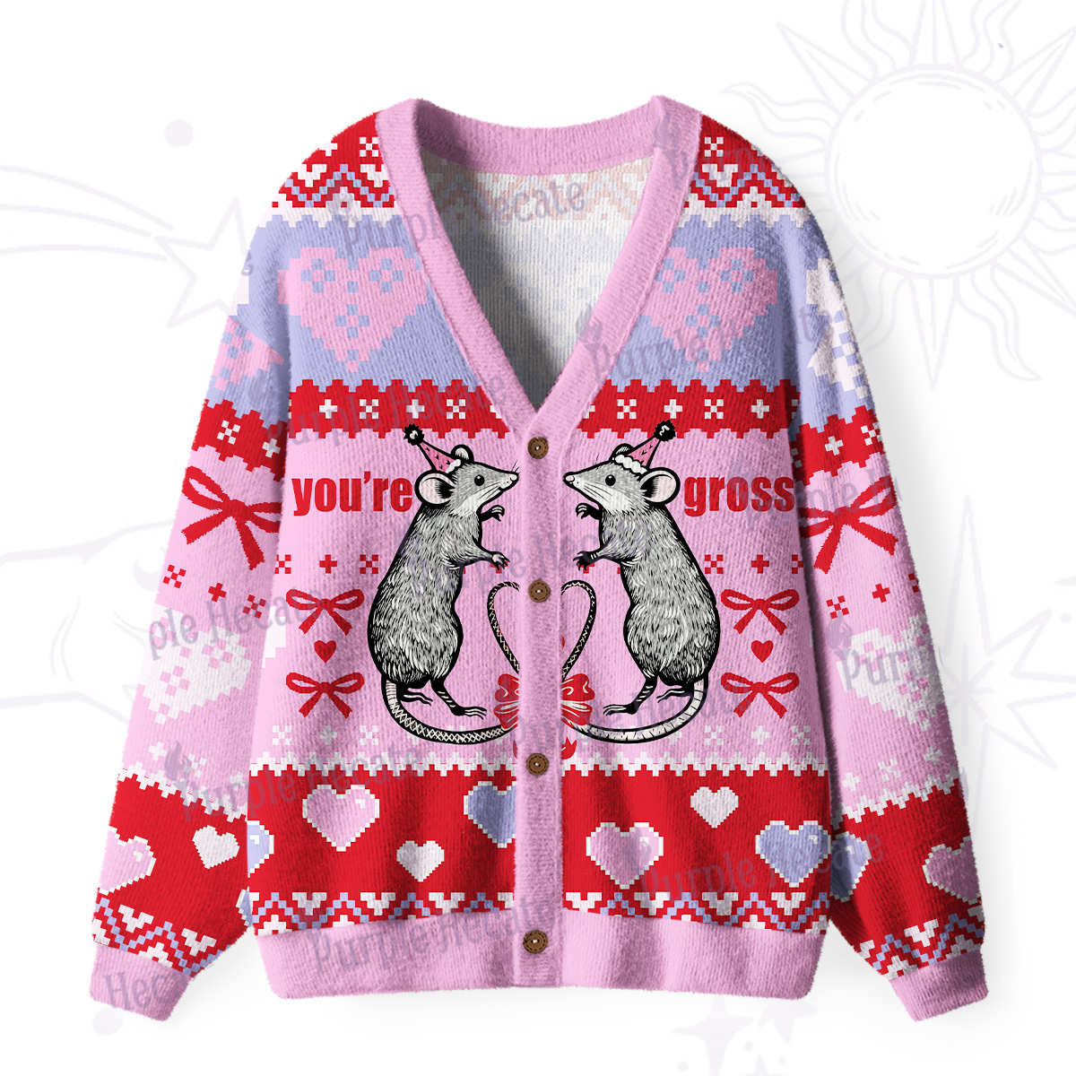 Purplehecate You're Gross Ugly Cardigan Sweaters