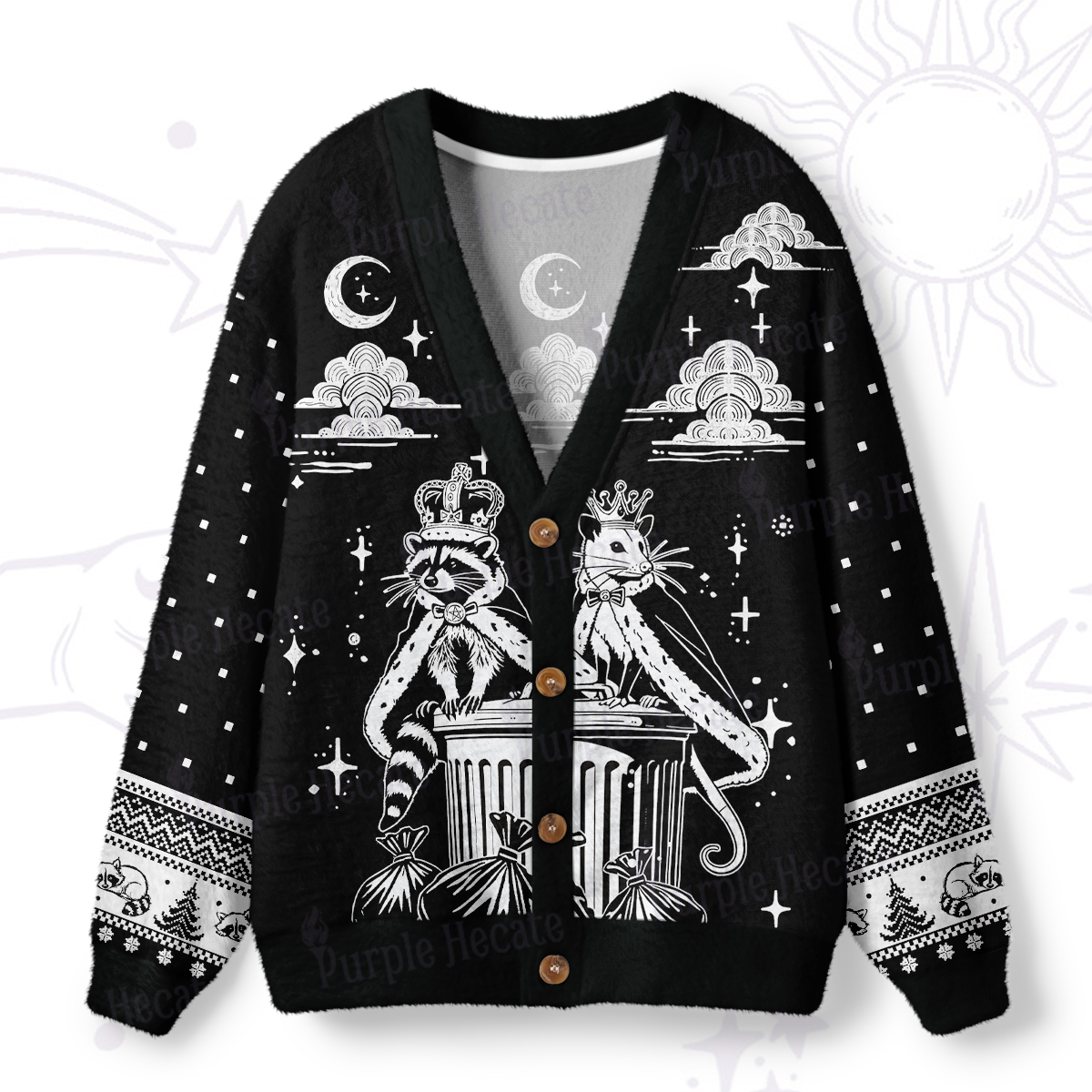 Purplehecate The Team Trash Kingdom Ugly Cardigan Sweaters