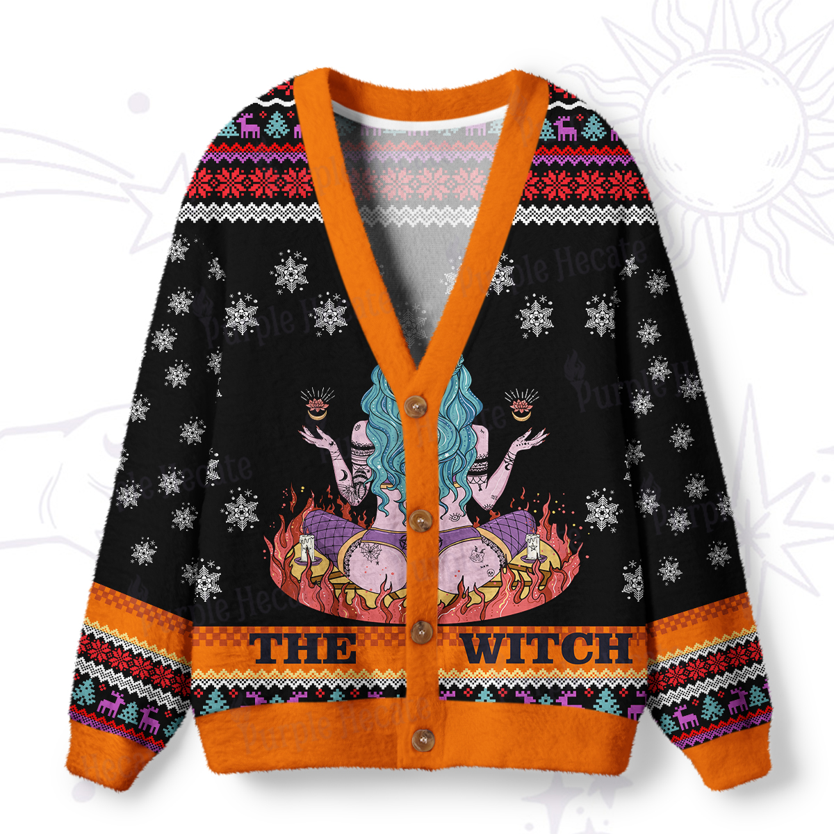 Purplehecate The Witch Ugly Cardigan Sweaters