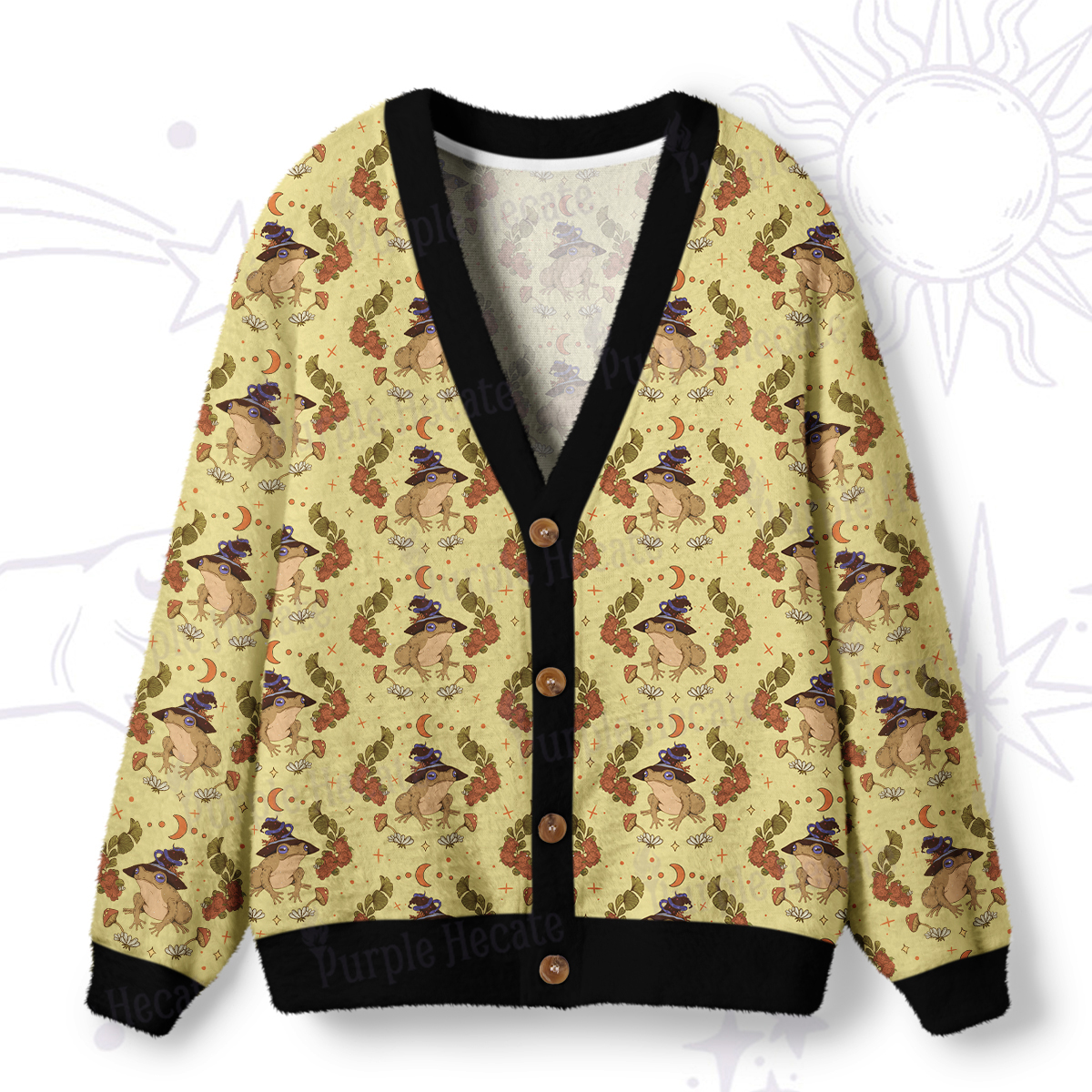 Purplehecate The Frog Ugly Cardigan Sweaters