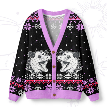 Purplehecate First Of All I'm A Delightful Opossum Ugly Cardigan Sweaters
