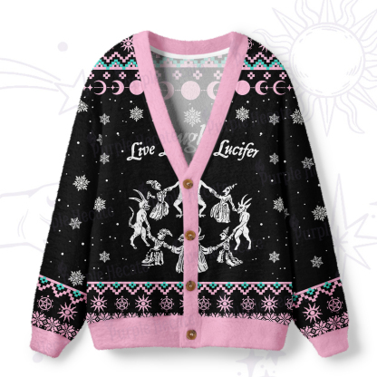 Purplehecate Live Laugh Lucifer Ugly Cardigan Sweaters