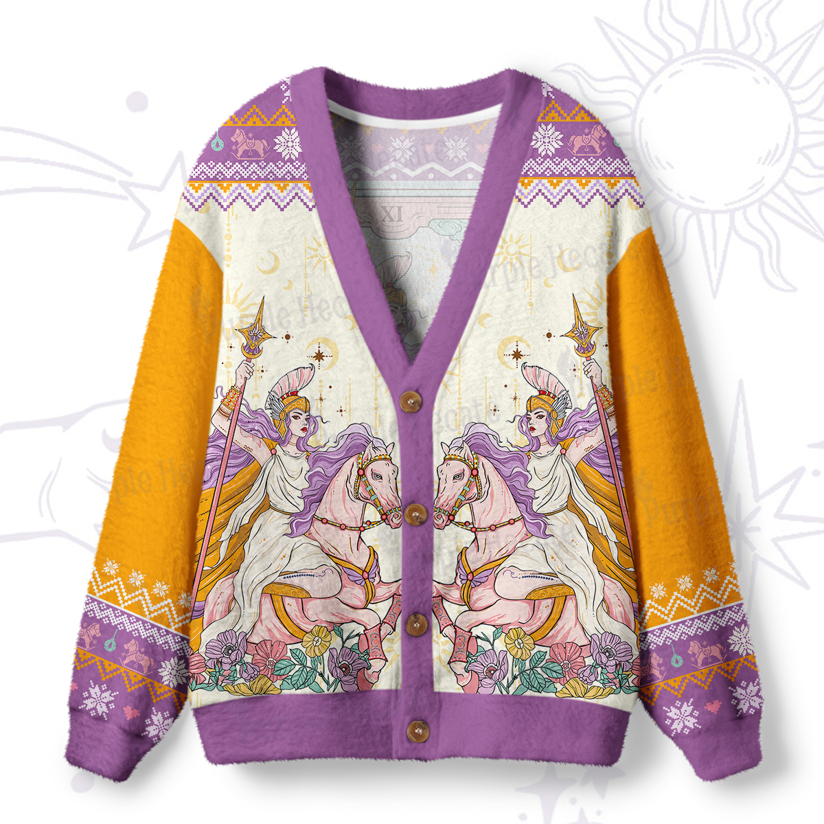 Purplehecate The Audacity Tarot Card Ugly Cardigan Sweaters