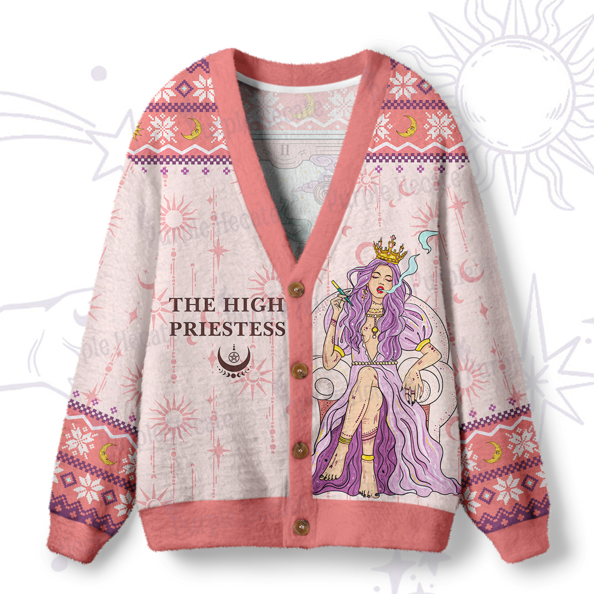 Purplehecate The High Priestess Ugly Cardigan Sweaters