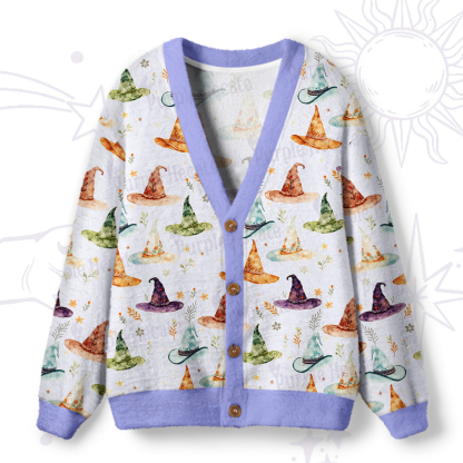 Purplehecate Witch Hat Ugly Cardigan Sweaters
