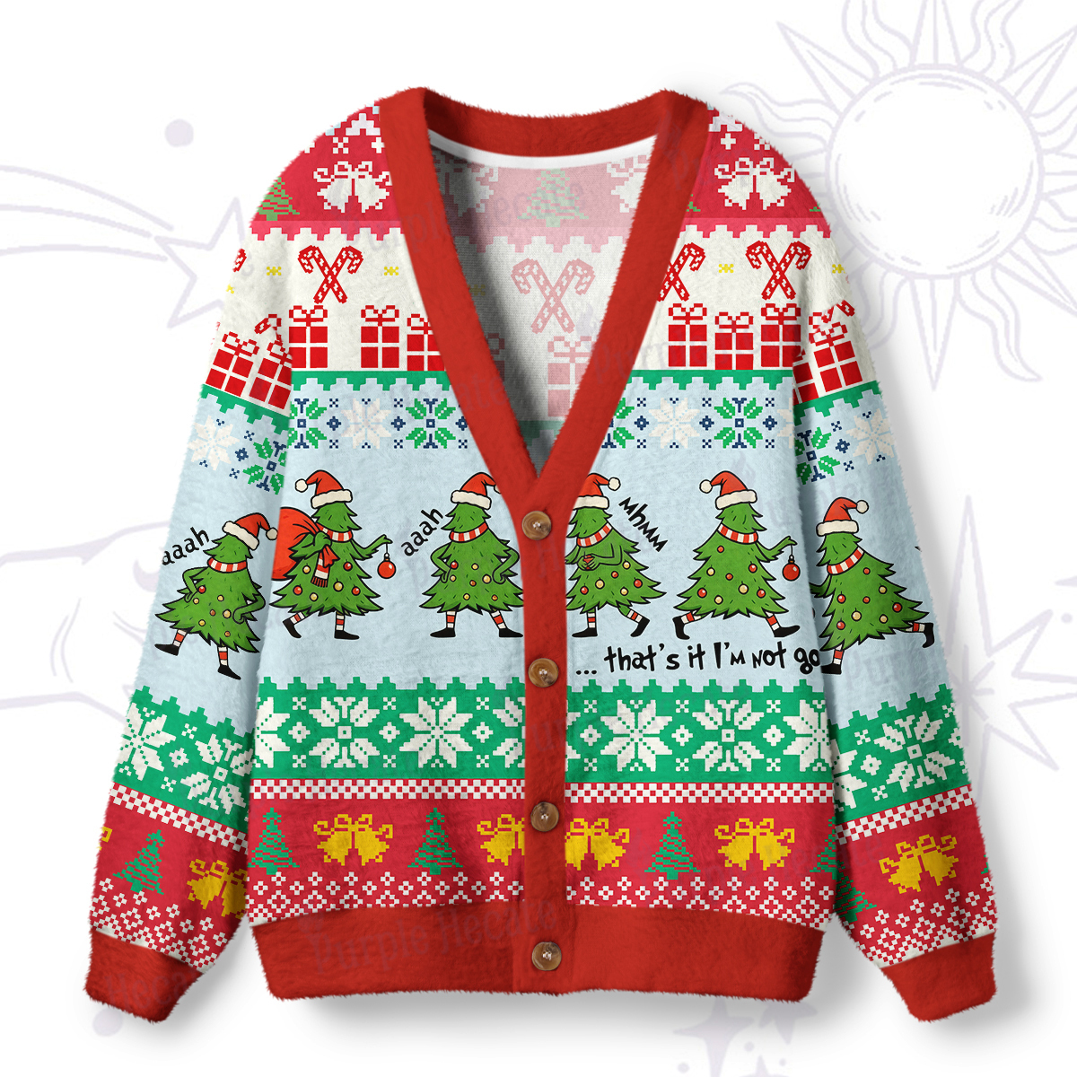 Magic Purplehecate That's It I'm Not Going Christmas Ugly Cardigan Sweaters
