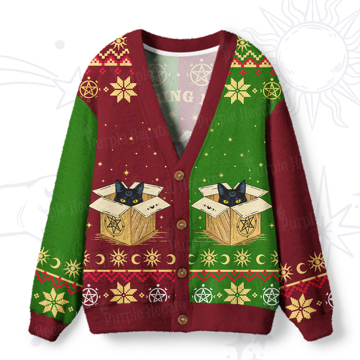 Purplehecate I don't Bring Bad Luck You Just Make Poor Life Choices Ugly Cardigan Sweaters