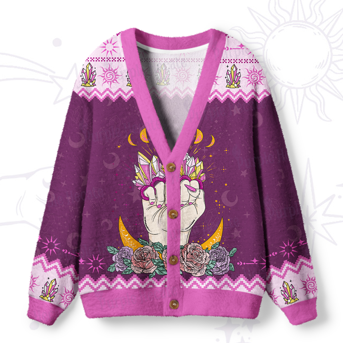 Purplehecate The Girls Power Ugly Cardigan Sweaters