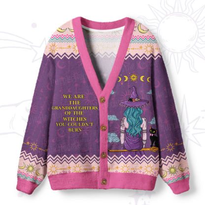 Purplehecate We Are the Granddaughters of the Witches You Could Not Burn Ugly Cardigan Sweaters