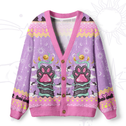 Purplehecate The Beans Cat Tarot Ugly Cardigan Sweaters