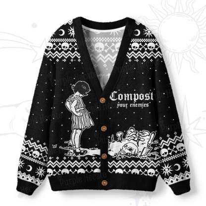 Purplehecate Compost Your Enemies Ugly Cardigan Sweaters