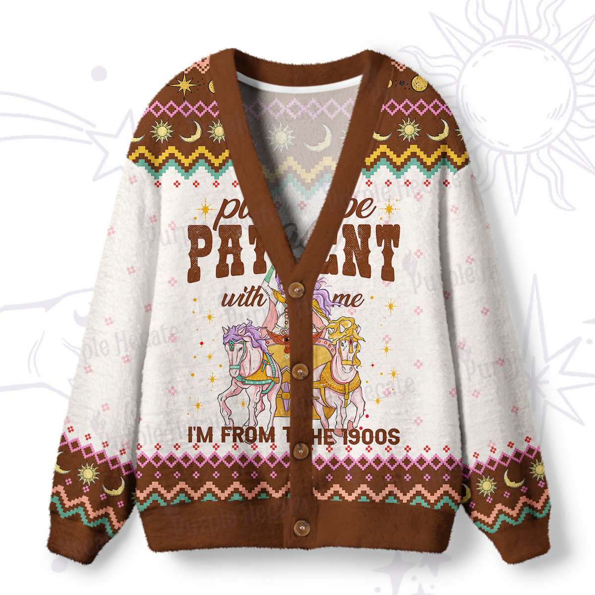 Purplehecate Please Be Patient With Me I'm From The 1900s Ugly Cardigan Sweaters