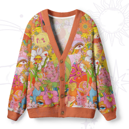 Purplehecate Dreamscape Garden Ugly Cardigan Sweaters