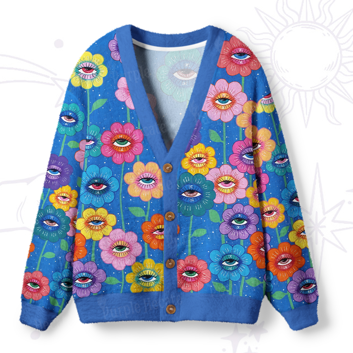 Purplehecate Garden of Illusion Ugly Cardigan Sweaters