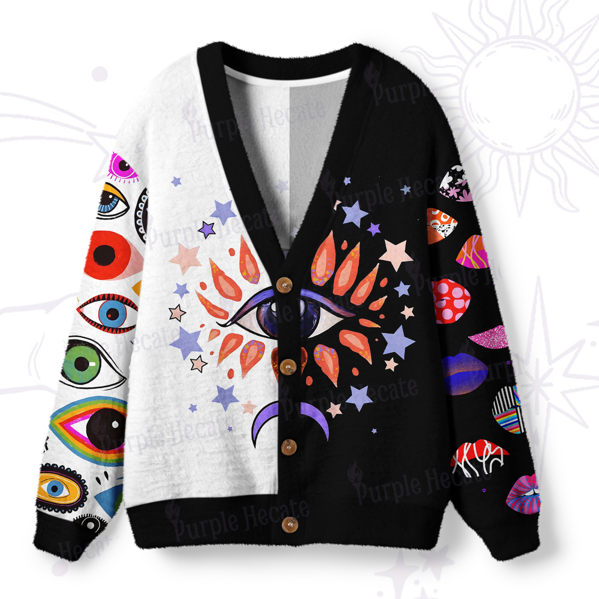 Purplehecate Stellar Gaze Ugly Ugly Cardigan Sweaters