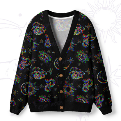 Purplehecate Eye of the Serpent Stars Ugly Cardigan Sweaters